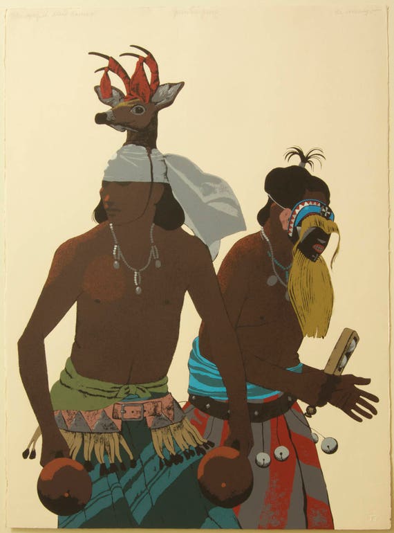 The Yaqui Deer Dancer by Louis De Mayo - Etsy