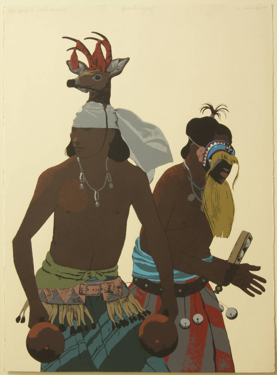 The Yaqui Deer Dancer by Louis De Mayo Etsy Finland