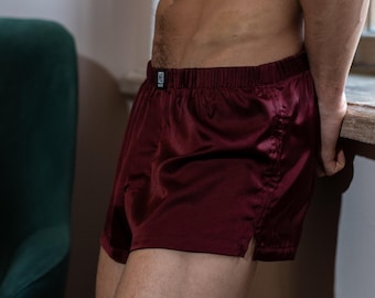 Luxury silk boxers for men, handmade eco-silk underwear, custom gift for him