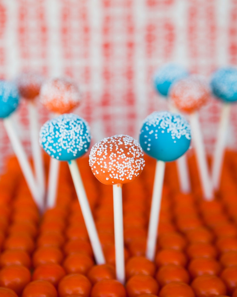 Orange and Blue Cake Pop Gift Set Etsy