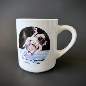 Space Astronaut Spacewalk Space Shuttle Coffee Mug 80s