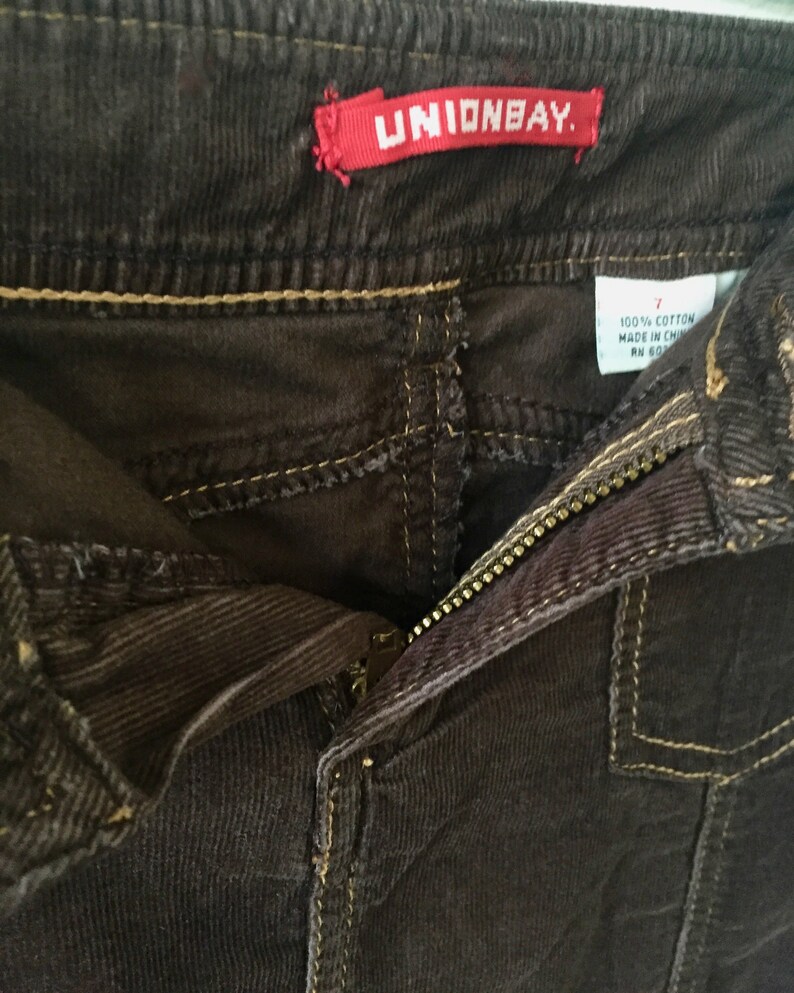 Vintage 1990s Union Bay Brown Corduroy Skirt