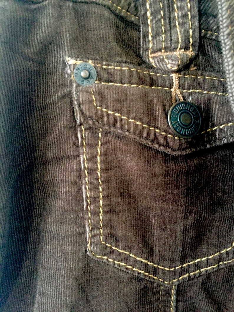 Vintage 1990s Union Bay Brown Corduroy Skirt