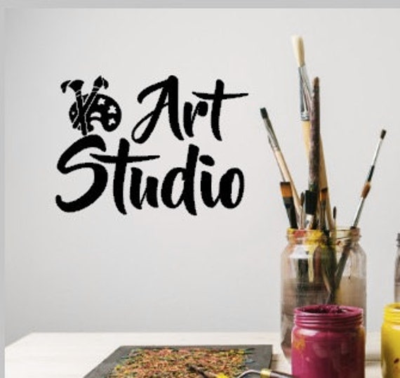art studio vinyl wall decals art classroom decal paint | etsy