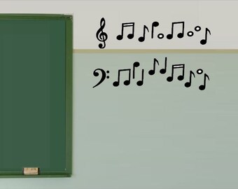 Music Notes Wall Decal - Classroom Decor - Music Classroom Decor - Teacher Decoration  - Music Class Decor - Teacher Decoration - Classroom