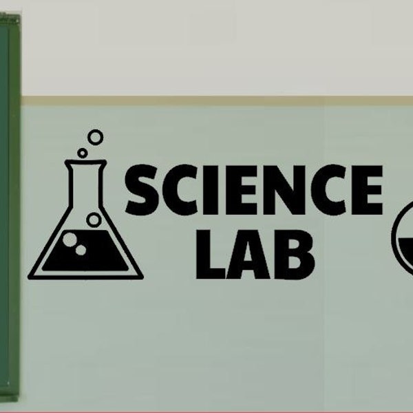 Science Lab Vinyl Wall  Decals - Science Classroom Decal - Chemistry Class Sticker - Teacher Decorations - School Sticker Decals - Electron