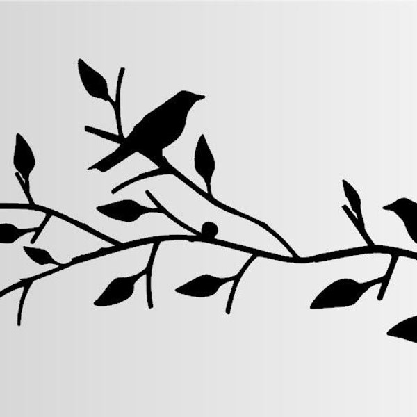 Birds Wall Decal - Birds on Branch Wall decal - Birds Wall Decal - Love birds - Spring Decal - Birds Decal - Lovebirds Wall Decal