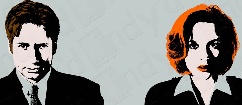 Mulder and Scully Pop Art Print - Etsy UK