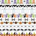 Halloween Clipart borders. Halloween Bunting Banners. Halloween party digital ribbons. Skull, spider, ghost, pumpkins, cat, bat, bones.
