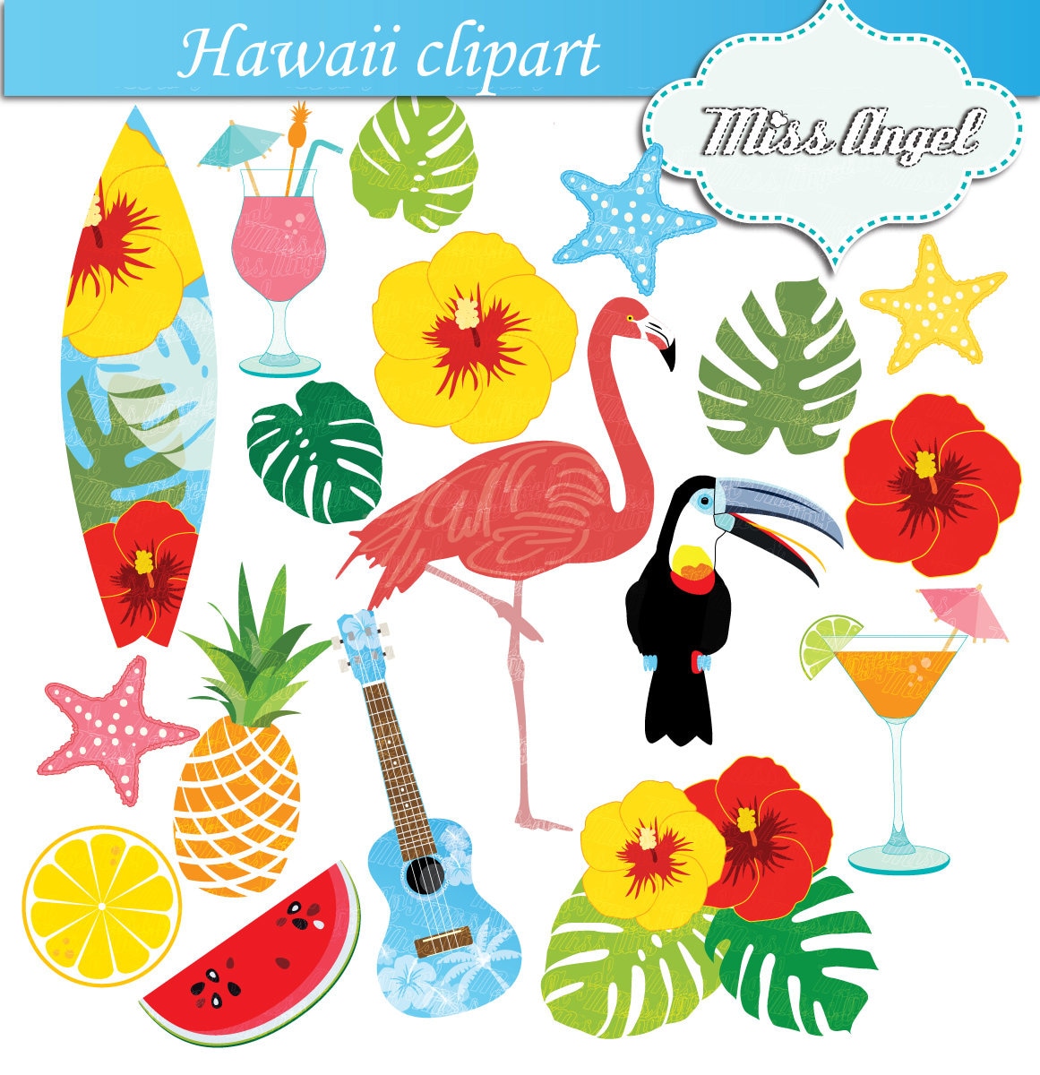 hawaiian slippers clipart