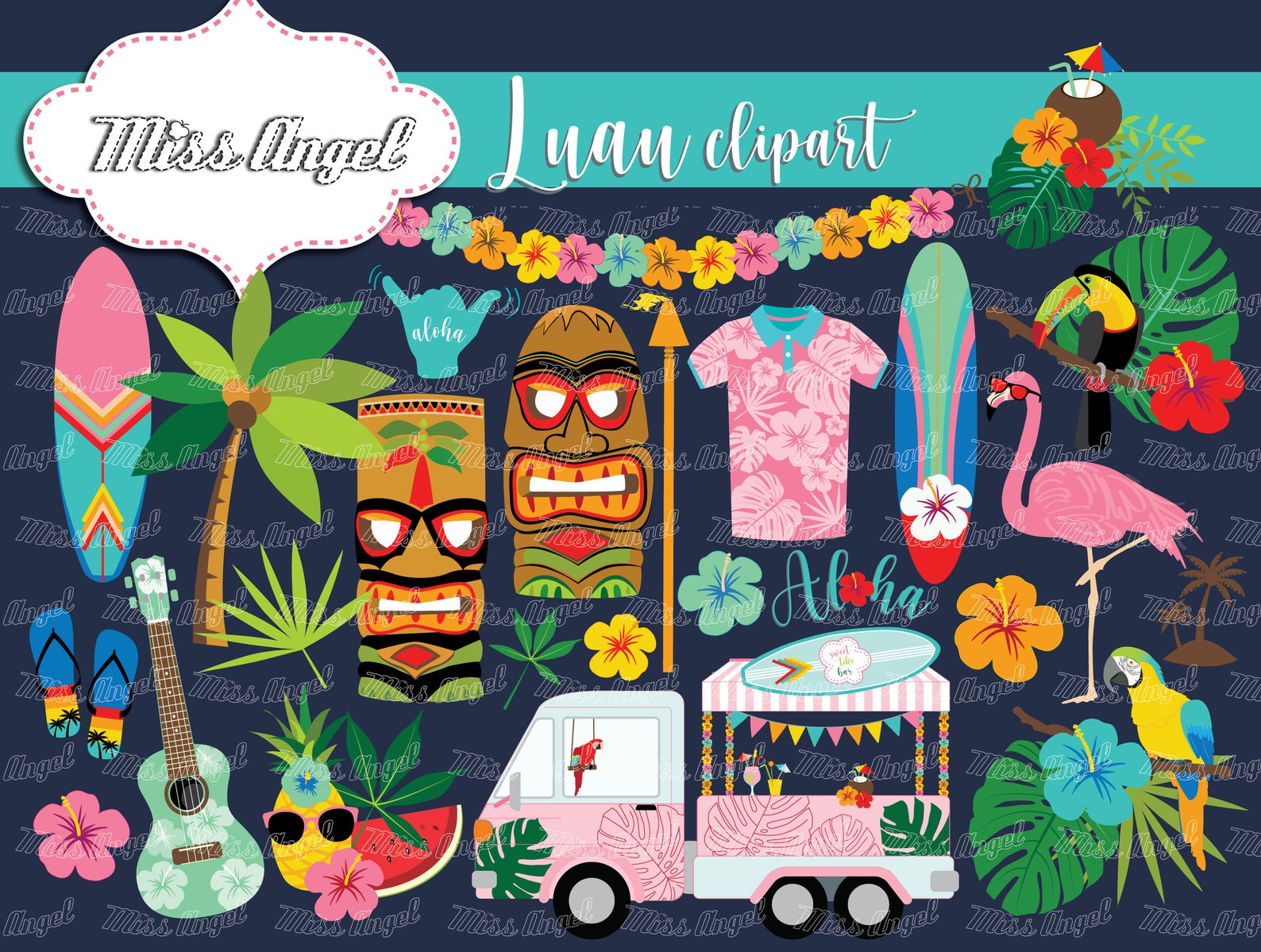 luau-clipart-set-hawaii-summer-clipart-printable-palm-tree-toucan