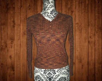 90s does 70s vintage basic multicolor top