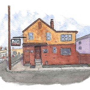 Patsy’s Tavern Paterson NJ - 8x10&quot; Watercolor Art Print by Bryan Etch