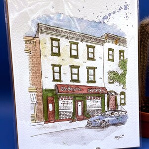 DeFazio&#39;s Pizza Troy NY - 8x10&quot;  Watercolor Art Print by Bryan Etch