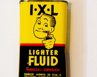 Vintage Metal IXL Lighter Fluid Can