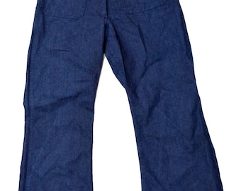 Vintage US Navy Denim Sailor's Pants 1950s 1960s USN Uniform Bell