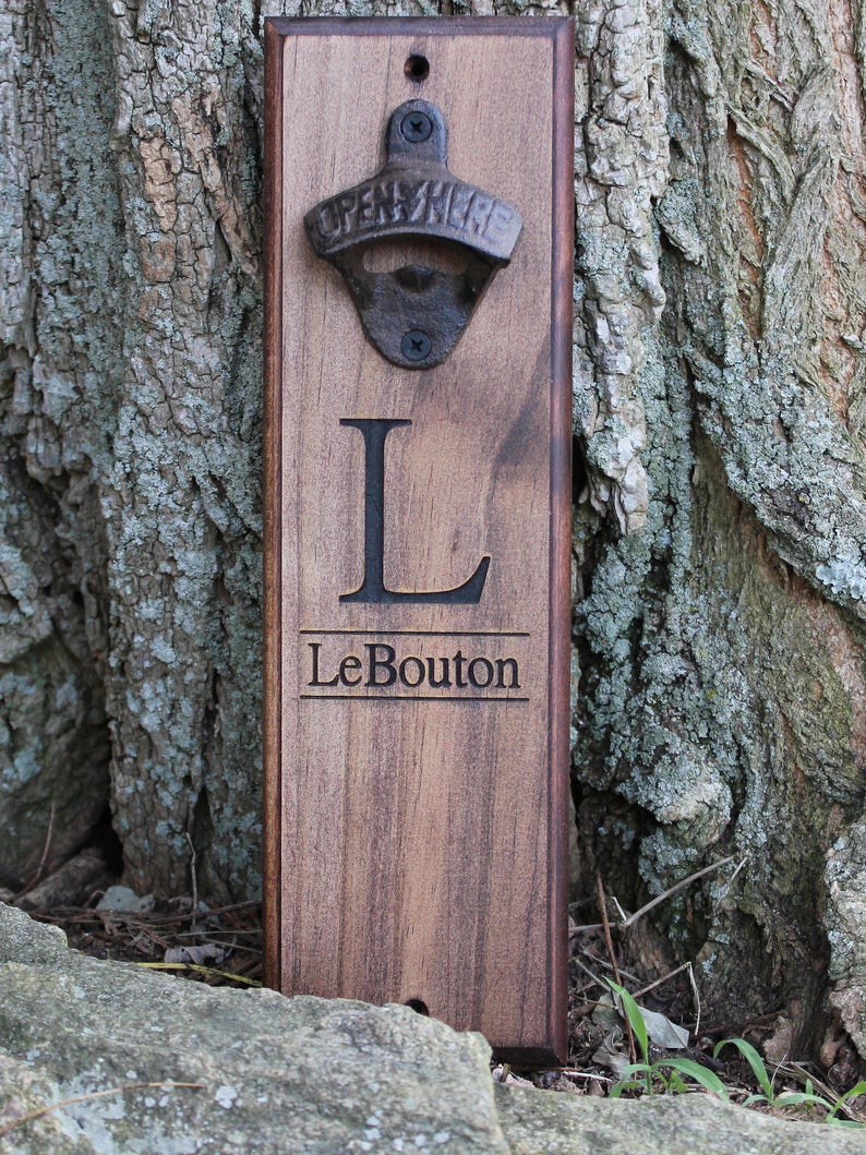 Rustic Wall Mount Bottle Opener Beer Opener Etsy