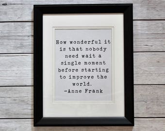 Printable Black & White Anne Frank Quote 8x10