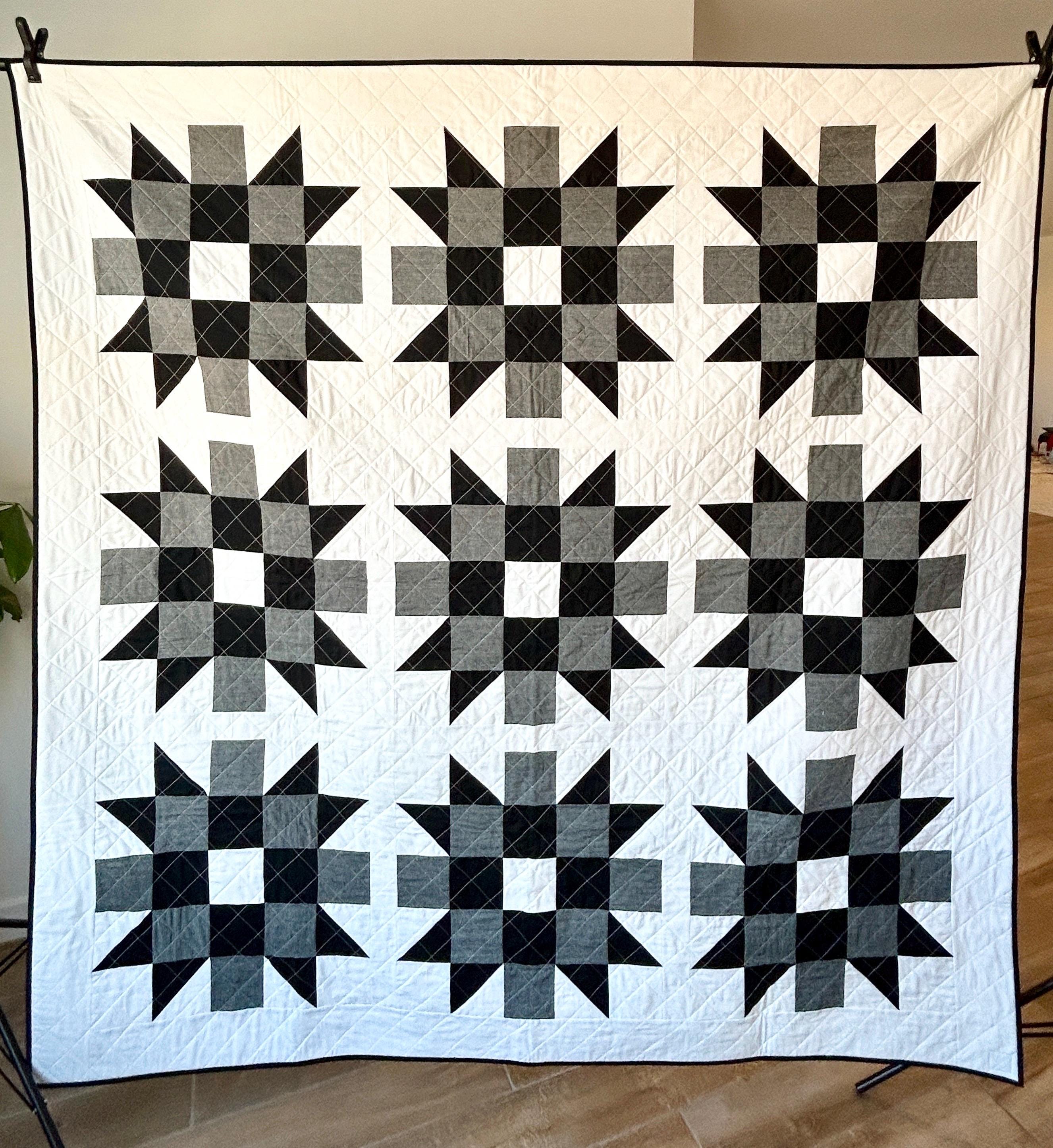 Farmhouse Nine Patch Star Quilt - Etsy