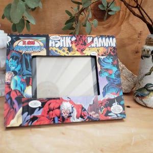Comic Book desk frame Featuring Apocalypse & Magneto 9.5&quot; X 7.5&quot; frame- 4&quot; x 6&quot; photo