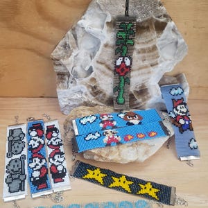 Mario Bros. Pixel loom beaded bracelets choose 1