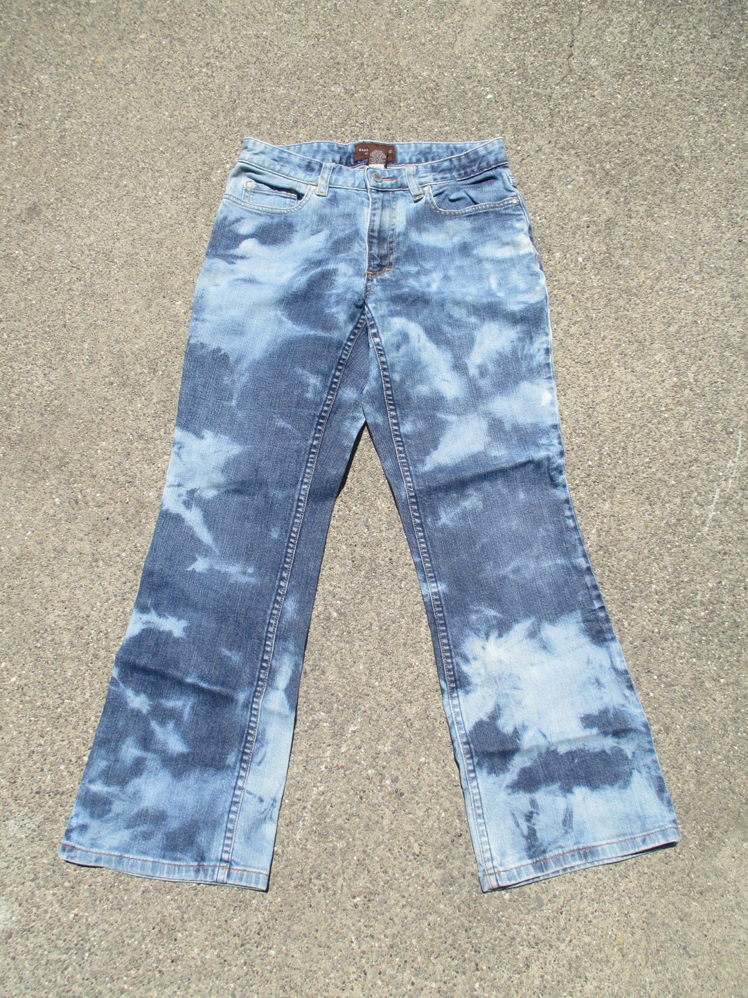 Ladies up pedalato Banana Republic mano candeggina tinto jeans taglia 4R Etsy Italia