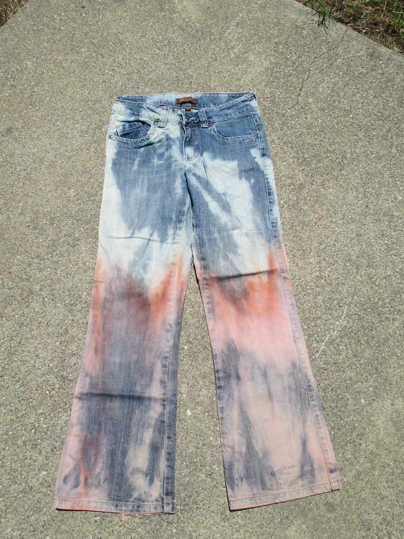 ladies bleached jeans