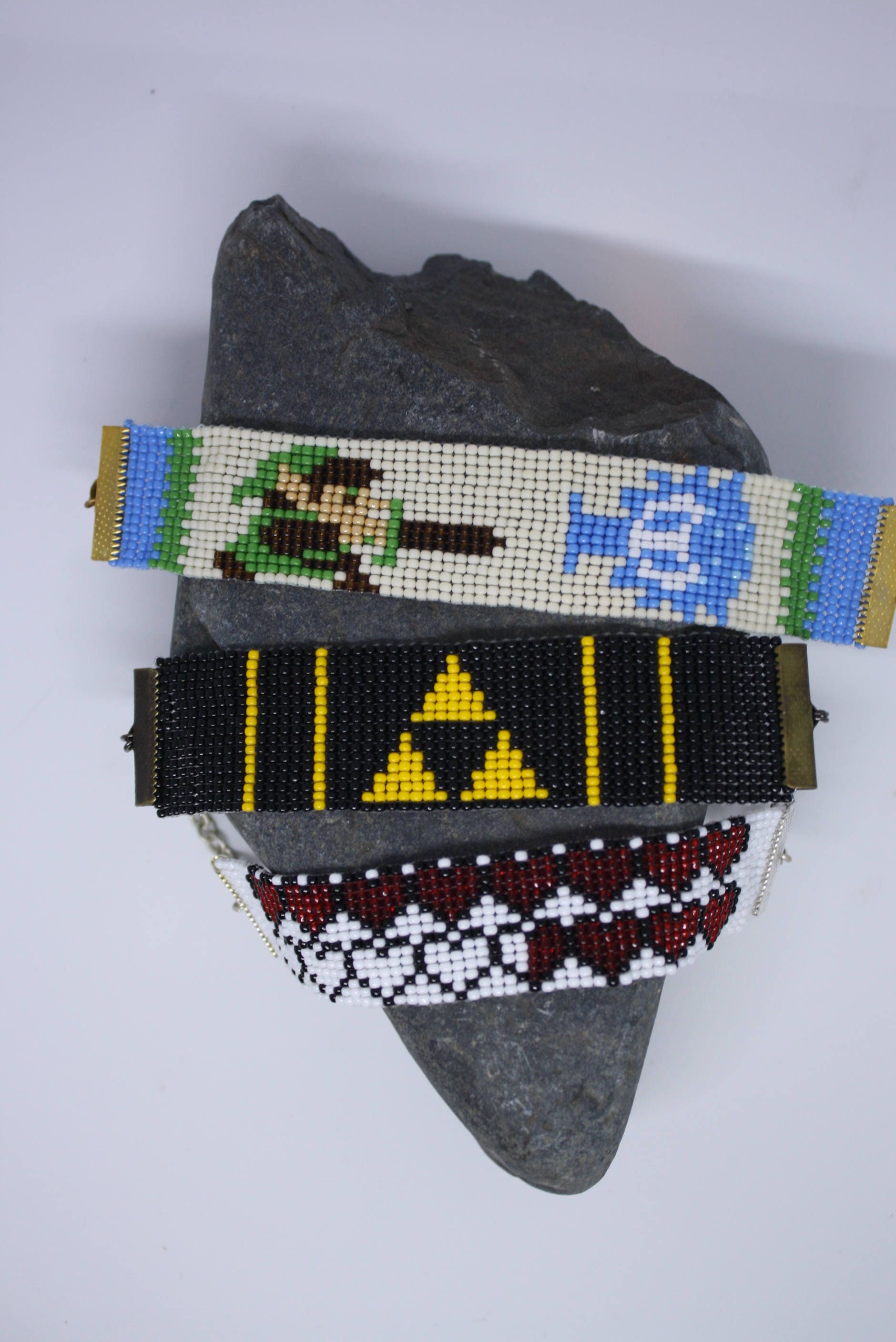 Zelda Pixel loom beaded bracelet sz. 6.5-8.5 Gift