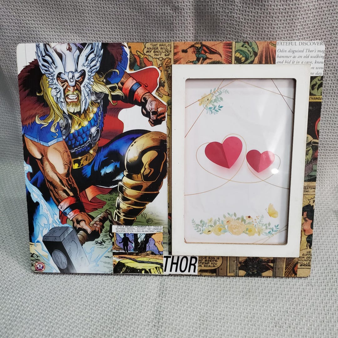 Thor Frame Thor Comic Book Desk Frame Repurposed Decor - Etsy
