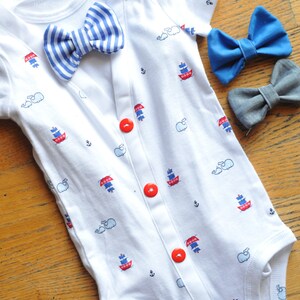 Baby boy nautical preppy bowtie cardigan bodysuit. Boats and anchor newborn clothing ... baby boy babyshower gift.