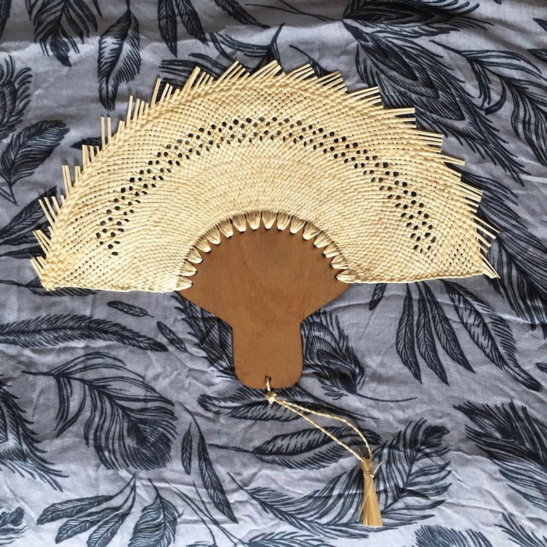 Woven fans / wedding hand fans personalized / bridesmaid gift unique / beach themed favors image 7