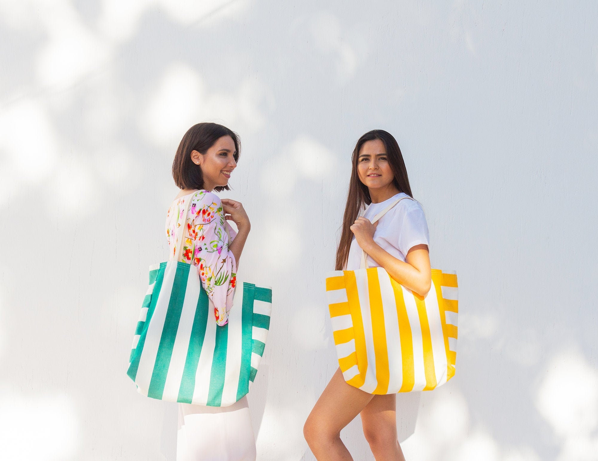 Bloomingville Baumwoll-Tragetasche 'Trina' - Riesen Große Einkaufs- & Strandtasche Mit Innentasche