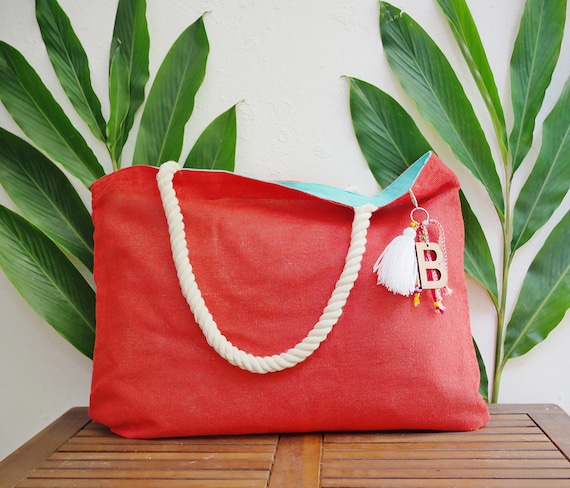 Customizable bag / tropical wedding / mexican wedding / hotel custom welcome bags / tassel tote
