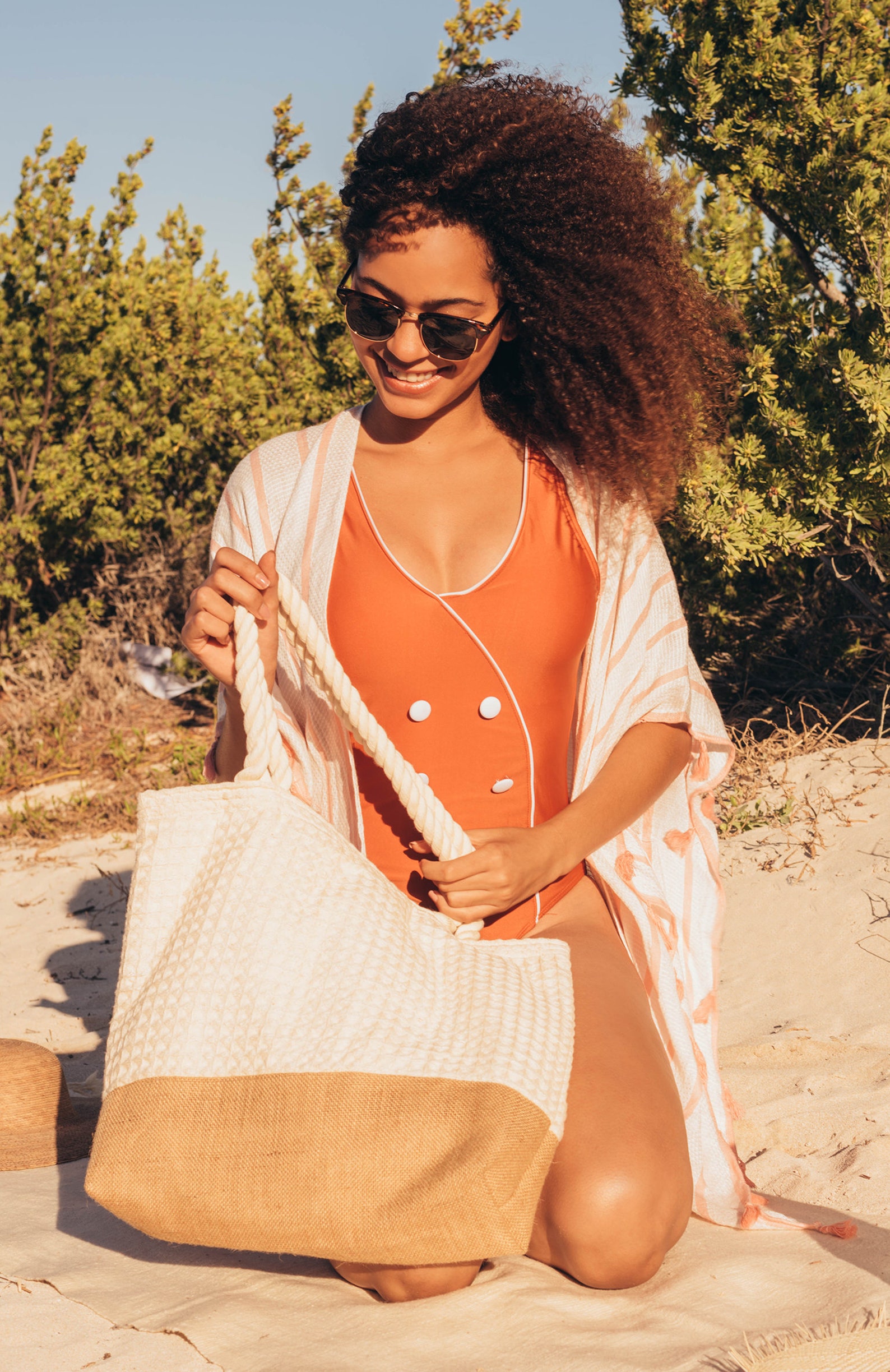 Woven Beach Bag / Personalized Bridesmaid Tote Bags / Boho Etsy