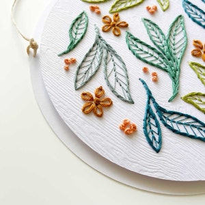 Falling Leaves Paper Embroidery Pattern: Easy Paper Embroidery for Craft Lovers image 2