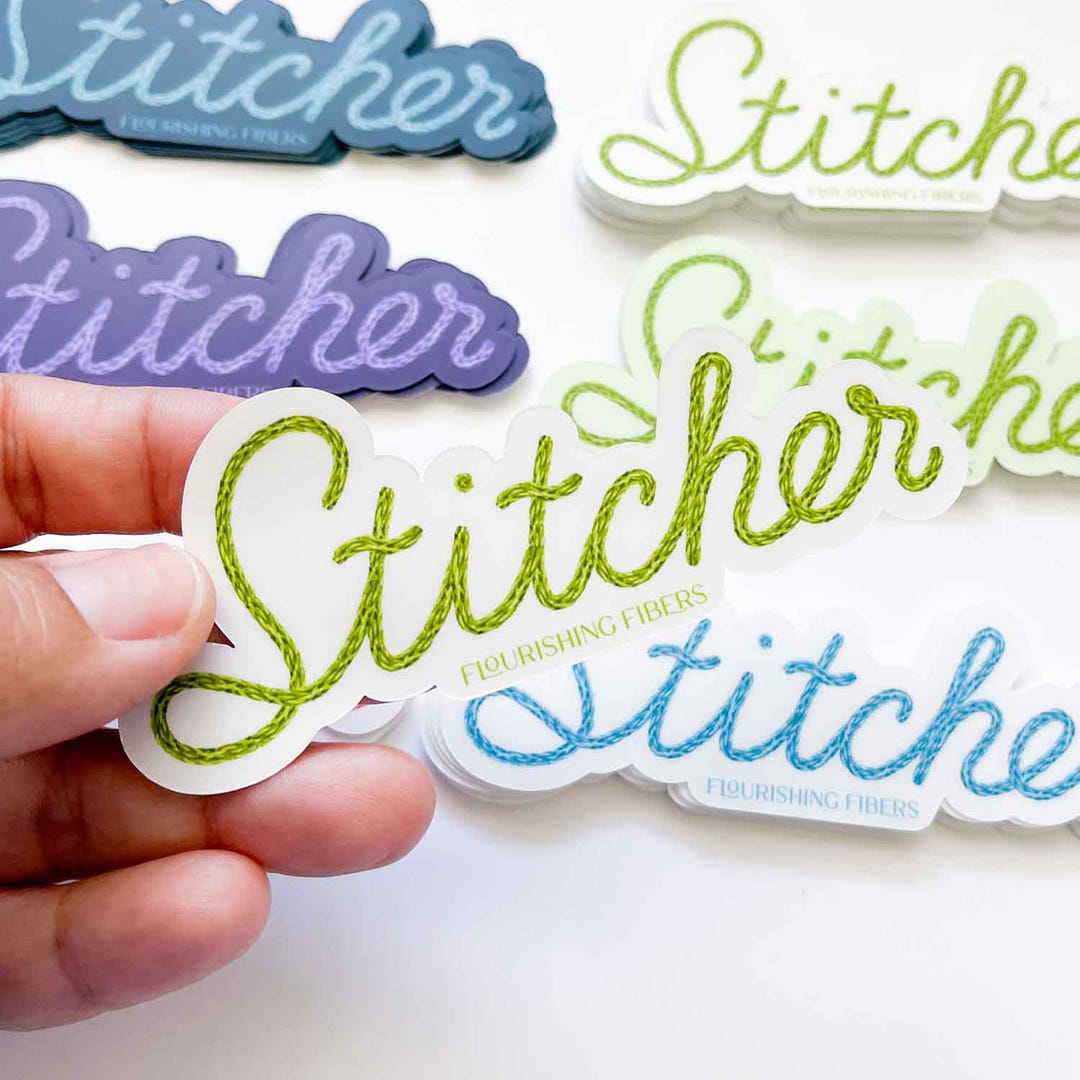 Stitcher Vinyl Sticker | Gift for Embroiderer & Cross Stitcher, Laptop ...