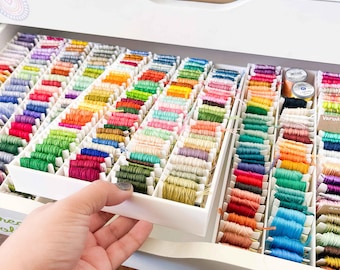 Embroidery Floss Drawer Tray, Bobbin Organizer for Needle Crafts, Embroidery Thread Case