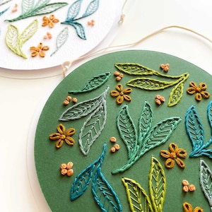 Falling Leaves Paper Embroidery Pattern: Easy Paper Embroidery for Craft Lovers image 8
