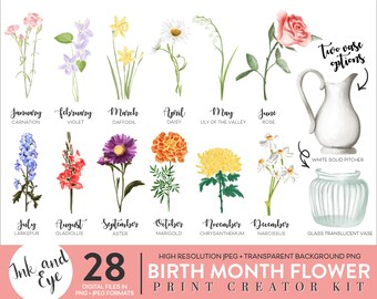 Birth Flower Png Etsy