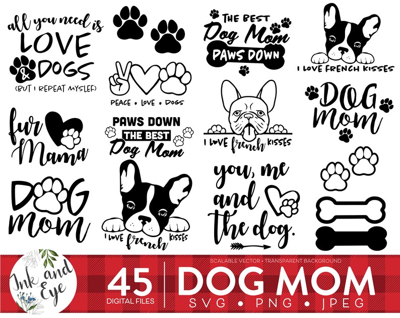 Dog Mom SVG Dog Mom Shirt Designs Cut File Fur Mama Fur Etsy