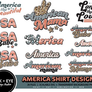 America Sublimation PNG, American Mama Leopard Print SVG, 4th of July Tshirt Designs, Womens Tshirt SVG Bundle