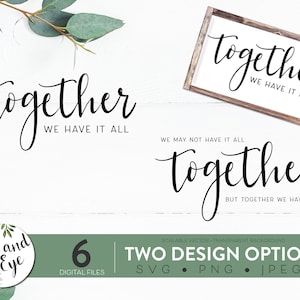 Ferme signe Design SVG, ensemble, nous avons tout devis - SVG / PNG