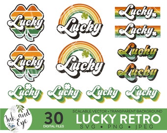 St. Patrick’s Day PNG - Sublimation - Vintage Lucky Clipart - Retro St. Patty's T-shirt Designs PNG