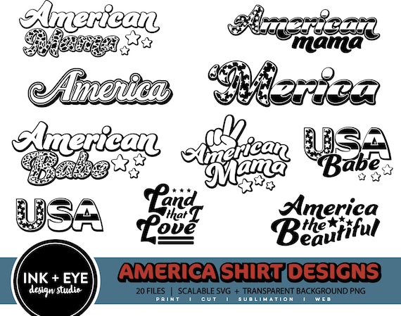 America Patriotic Mama Shirt Design SVG Bundle - Women's Patriotic Shirt Designs - USA Hoodie, tumbler and hat Sublimation and Cut Files PNG
