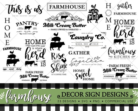 Farmhouse Sign Clipart - Rustic Home Decor - SVG / PNG