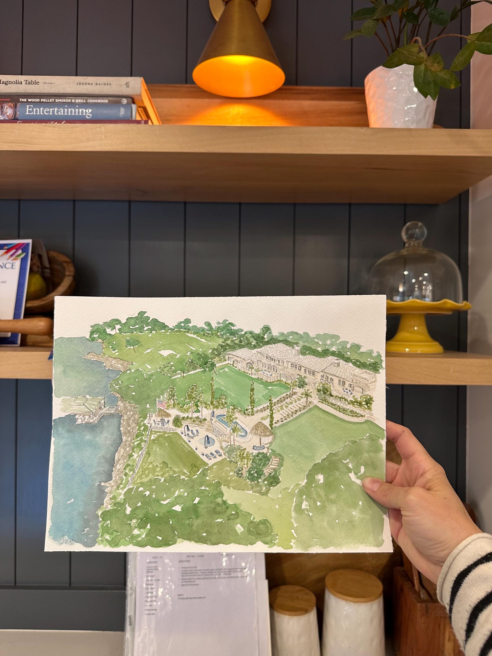 Custom Watercolor Ranch Map- Map of a Property Map of a Ranch Custom ...