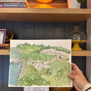 Custom Watercolor Ranch Map- Map of a Property Map of a Ranch Custom ...