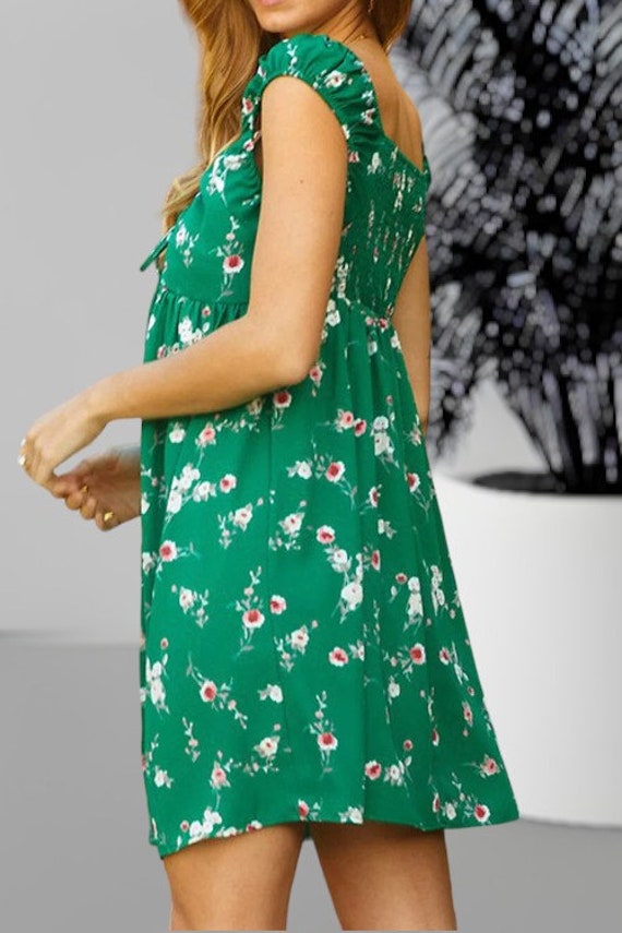 formal short blue dress Betty – Petals And Promises Prom main image 1