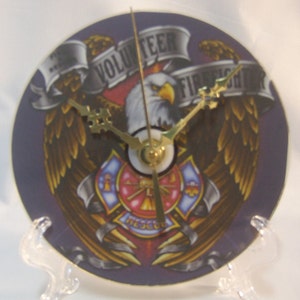 FIREFIGHTERS-Volunteer Firefighter CD Clock