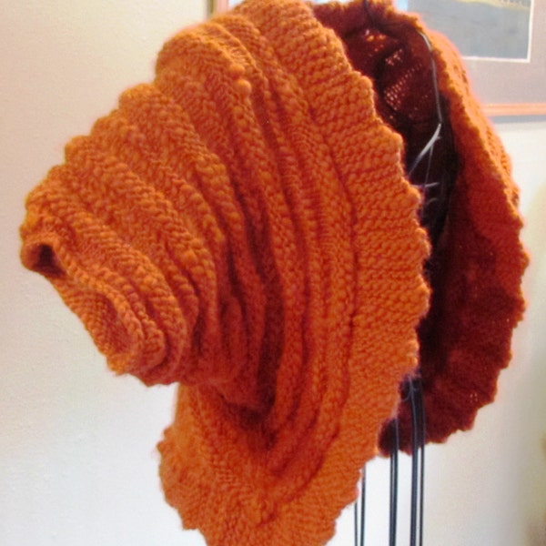 Fabulous Knit Shrug Jacket in Italian Orange Wool